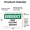 Signmission Main Electric Shutoff Emergency Sign, Vinyl Decal, 14in W x 10in L, 2PK OS-2PACK-EM-D-1014-L-10399 - alternate 2
